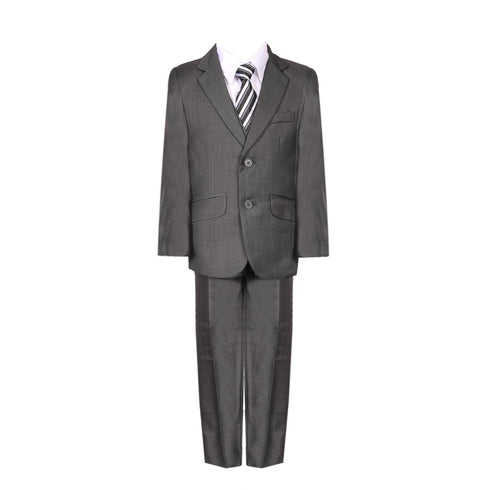 Big Boys Charcoal Fancy 5 Piece Vest Jacket Pants Special Occasion Suit 8-20 - SophiasStyle.com